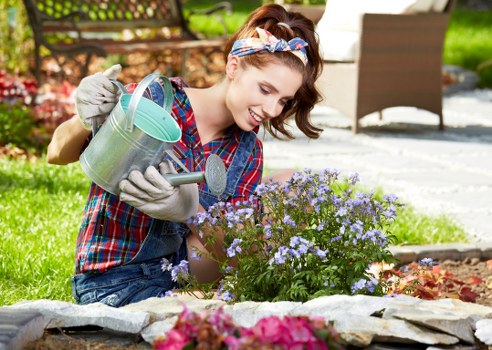 Tufnell Park landscaping design with planting and paving features